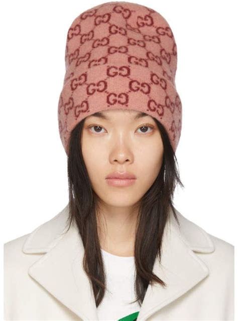 gucci pink wool hat|gucci beanie men.